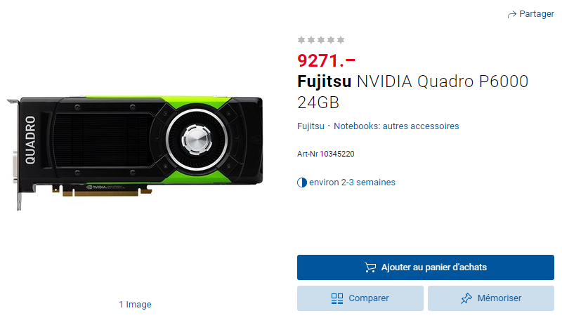 Fujitsu NVIDIA Quadro P6000 24GB Fujitsu NVIDIA Quadro P6000 24GB